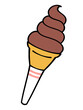 © ゆち - チョコ味のソフトクリームのイラスト素材