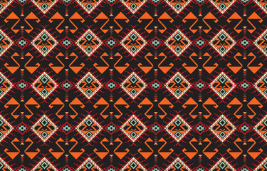 Aztec ethnic background design vector with a seamless pattern. Traditional motifs are illustrated. Element of a seamless pattern template