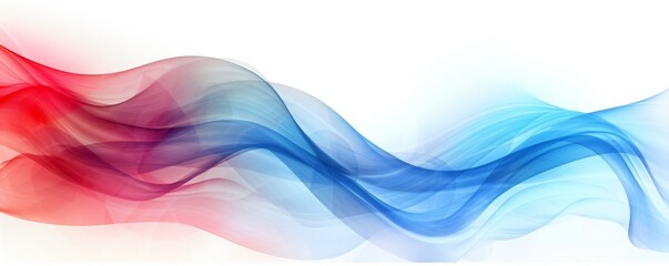 Wall Mural - light soft air wave background in red hot and cold blue
