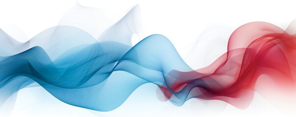 Light soft air wave background in red hot and cold blue