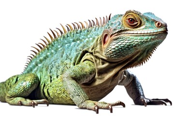 Poster - lizard isolated on white background. Generated by AI.