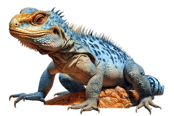 Poster - lizard isolated on white background. Generated by AI.
