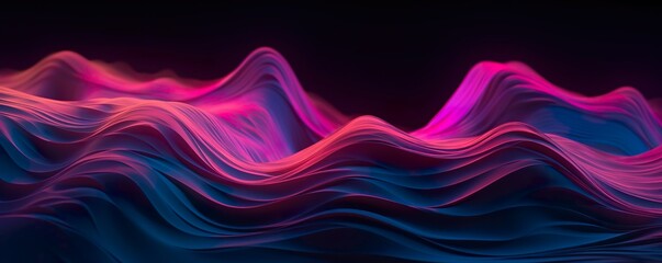 Wall Mural - Electric Enchantment: A Fantastic Light Animation with Colorful Electric Swirls and a Luminous Blue Background, Evoking a Mesmerizing Sky of Light Sky Blue, Dark Blue, and Dark Pink, Illuminated with 