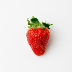 Wall Mural - Red berry strawberry isolated on white background