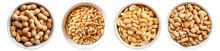 Peanut On White Bowl, Aerial View With Transparent Background, Generative AI Technology