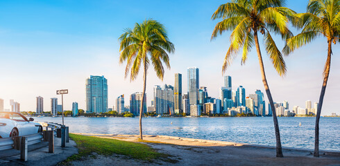 the skyline of miami, florida