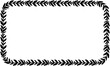 © Pannaruj - Rounded Rectangle Shape Flower frame leaves Leaf wreath vector border floral photo frame black romantic botanical branches decoration wedding anniversary birthday new year newborn Christmas valentine