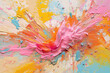 © ADDICTIVE STOCK - Generative AI illustration of bright abstract background with splashes of colorful paint on gradient surface
