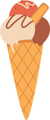 Ice cream cone vector illustration