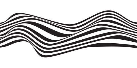 abstract black and white wave background