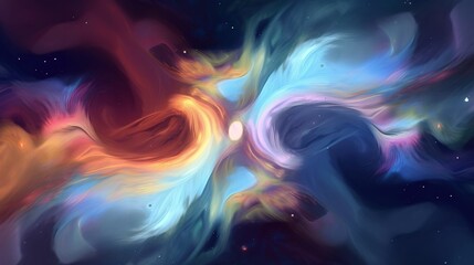 Wall Mural - background with space. abstract esoteric background digital painting. generative ai
