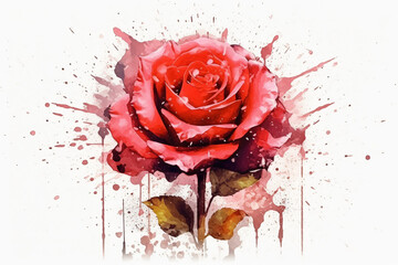 Sticker - Watercolor Flower Art Wallpaper. Ai generative