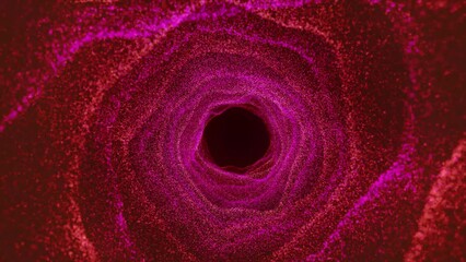 Poster - Colorful Tunnel Background. Abstract digital background. Big data visualization. Data flow information. Concept of digital communication. Wormhole. 3D rendering. 4k animation.