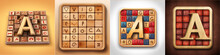 A Mobile Game With Happy Faces In The Shape Of A Scrabble Tile Some Tiles Fly Off The Board To Add Excitement Funny And Colorful Design That Adds To The Gaming Experience