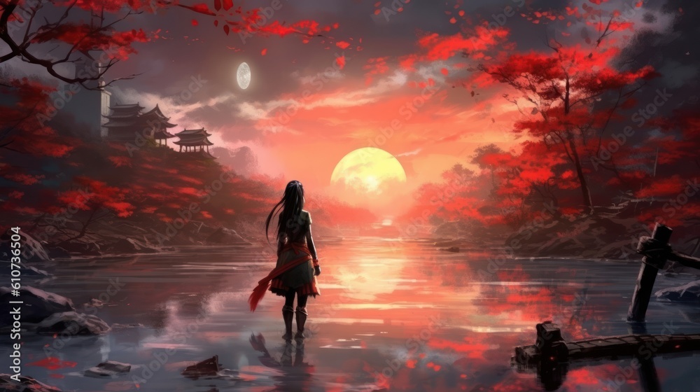 Game Art Anime Background Wallpaper Stock Illustration | Adobe Stock