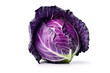 red cabbage isolated on a white studio background generative ai