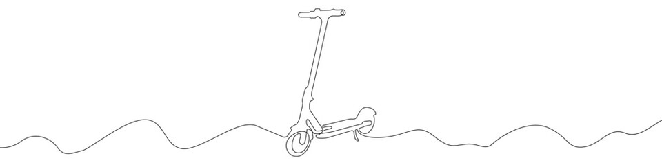 Poster - electric scooter line continuous drawing vector. one line electric scooter vector background. electr