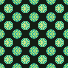 Sticker - Abstract modern geometric flower pattern.