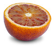 Orange sanguine coupée en deux