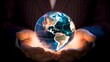 © Moritz - A businessman holds a global business globe, interconnected with a network, while focusing on digital marketing strategies and innovative solutions. Utilizing business development technology, this ind