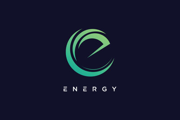 Energy logo design vector icon with modern style