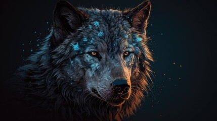  wolf head portrait wallpaper background