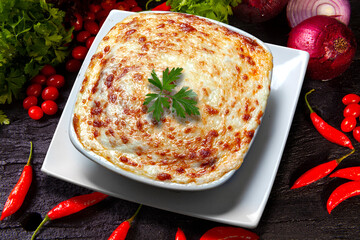 Poster - Lasagna stuffed with  meat