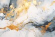 White marble texture with gold streaks and splashes. Generative AI