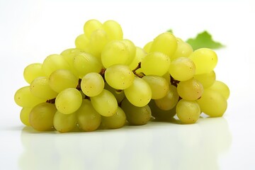 Appetizing tasty white table grapes. The concept of proper nutrition and vitamins in the crop. AI generated