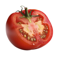 Wall Mural - Tomato png isolated on a transparent background