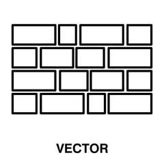 Poster - Brick wall. Seamless pattern of bricklaying. vector illustration on white background.
