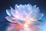 Fototapeta Kwiaty - Transparent glowing lotus.