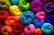 Close up of colorful threads