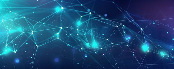 abstract futuristic Digital Network Matrix - Abstract Technology Connection Concept, Ai Generative