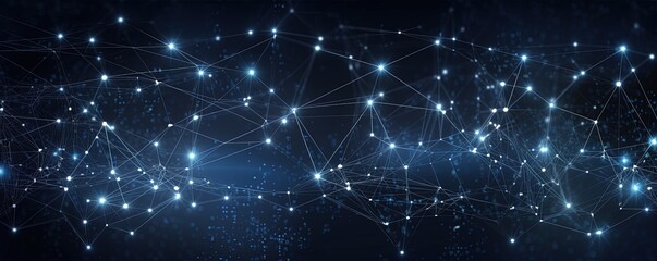 abstract futuristic Digital Network Matrix - Abstract Technology Connection Concept, Ai Generative