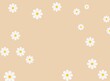 daisy cute seamless pattern. flowers on color background