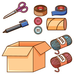 Wall Mural - set of differnt objects
