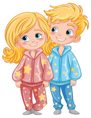 Sticker - Cute cartoon character in pajamas