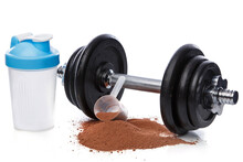 Dumbell and protein powder