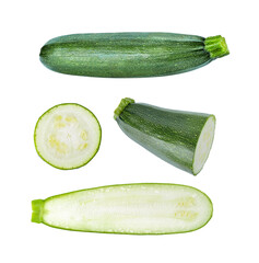 Wall Mural - fresh zucchini on transparent png