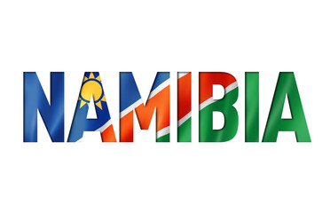 Wall Mural - namibian flag text font