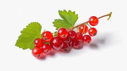 Wall Mural - red currant isolated , background, Bright color. Generative Ai