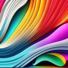 Poster - colorful abstract background layout design templates art and illustration bright background fluid color wave pattern summer poster gradient flow shape abstract cover summer color fluid flow