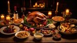 roasted chicken food thanksgiving with generative ai