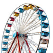 a portrait of a Ferris wheel