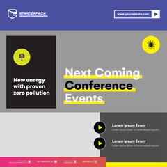 Wall Mural - Next Coming Conference Events A4 Flyer Templates