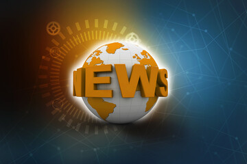 3d illustration global News 