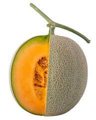Canvas Print - cantaloupe melon isolated on a transparent background