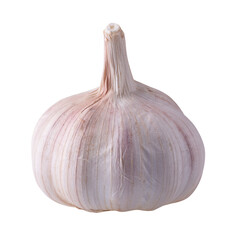 Wall Mural - Close up raw garlic isolated on a transparent background