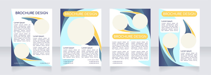 Private school for secondary education promo blank brochure layout design. Vertical poster template set with empty copy space for text. Premade corporate reports collection. Editable flyer paper pages